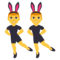 Men With Bunny Ears Partying emoji on Emojione